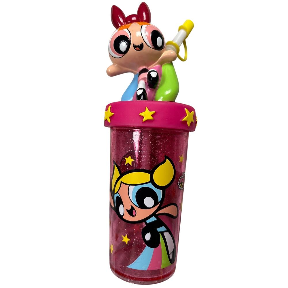 Vtg 1999 Powerpuff Girls Tumbler Collectible Blossom Bubbles Buttercup cup rare